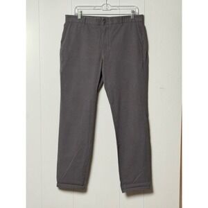 Everlane Mens Uniform Performance Chino Pants Charcoal Grey Stretch Cotton 33x30
